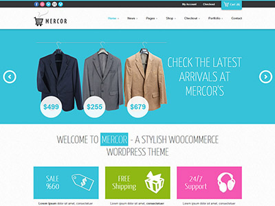 Responsive E-commerce Wordpress Theme: Mercor