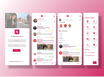 Noozy App design figma mobile app mobile app design mobile ui ui ui design ux ux design