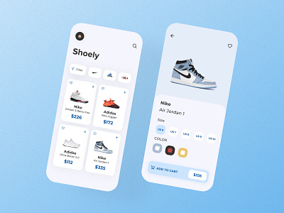 Shoely 👟 Sneaker Shop Concept adidas adobe xd concept figma nike nike running shoes app ui uidesign uidesigner