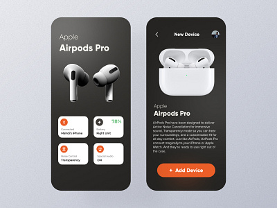 Airpods Manager App 🎧 airpods apple apple airpods concept figma ui uidesign uidesigner uiux