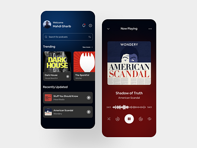 Podly - Podcast app Concept