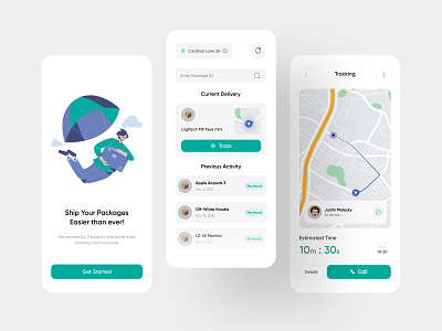 Package Delivery Concept 📦 concept delivery illustration minimal minimal design post shiping ui uiconcept uidesign