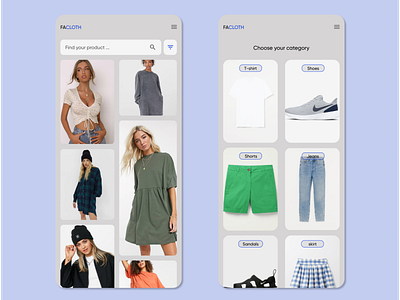 Online clothing shop concept