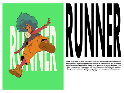 Runner | Editorial 004 anime character design digital art editorial fashion illustration line work magazine cover photoshop procreate