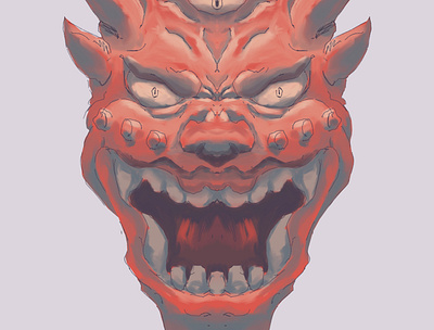 Hannya Mask | 2 character design digital art illustration procreate