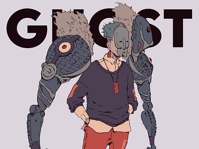 Ghost | Character Design 2d art anime character design digital art editorial graphic design illustration line work magazine cover procreate