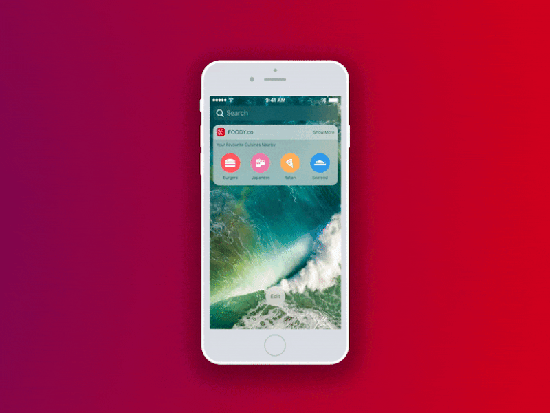 Foody Widget for iOS