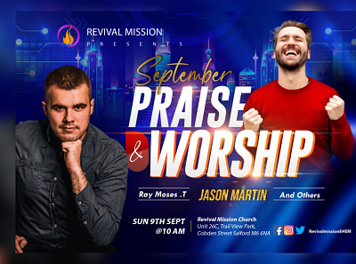 Praise and worship flyer flyer flyer design