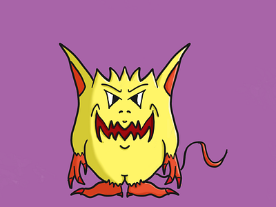 Yellow Monster animation beast branding design elegant graphic design illustration monster scary