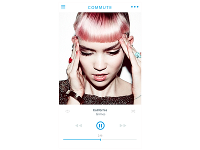 "A Tribute to Grimes" Daily UI 009: Music Player ios music ui
