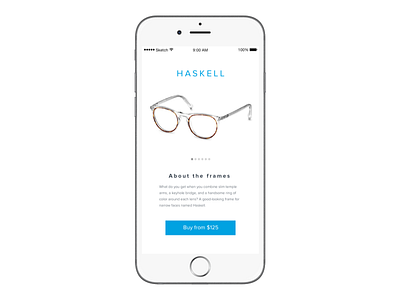 "If Warby Parker Had A Mobile App" - Daily UI 012