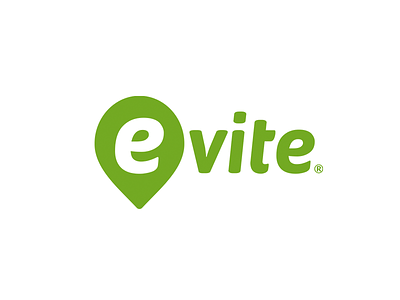 Evite Logo Design branding green logo invitation location logo party party location typography