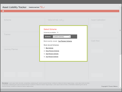 Financial application mock-up