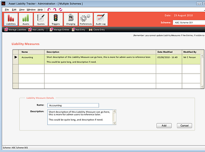 UI mock-up for financial desktop application ui