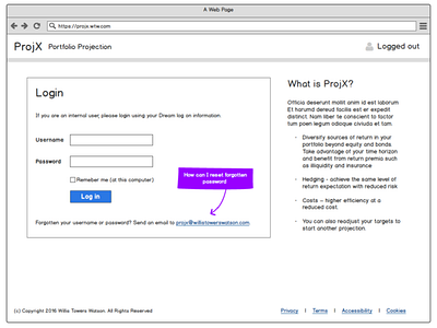 brainstorm to wire-frame for investment tool