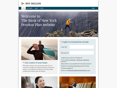 Branded pension information site branding web