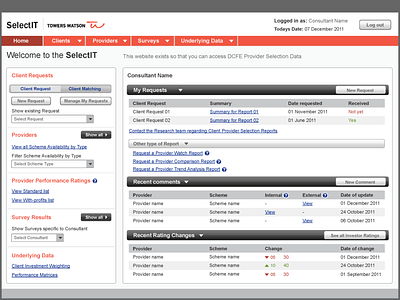 UI for internal admin tool