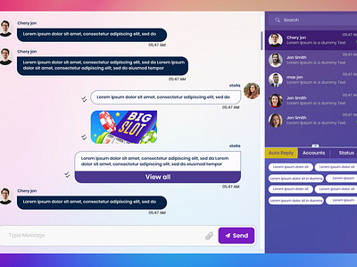 ChatBot Messenger Design animation branding chatbot chatbot messnger dashboard design graphic design illustration ui ui design ux design vector