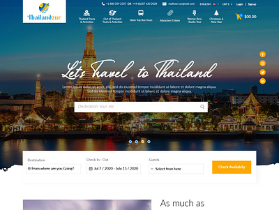 Tour and Travel Website animation branding graphic design logo tour travel website ui