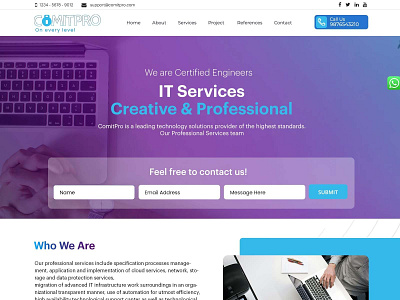 Comitpro Website (IT and cyber security) animation branding cyber security graphic design illustration it website logo logo design photoshop ui website website design