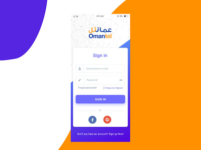 Omantel App Design android app app app design branding design graphic design illustration ios app mobile app mobile app design mobile application mobile design ui design uiux