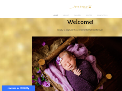 Forever Treasures Photography - Weebly Web Design branding design graphic design web design