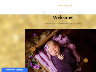 Forever Treasures Photography - Weebly Web Design