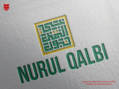 Nurul Qalbi Logo branding design kufi kufi calligraphy logo milkulmusowwirl musowwir musowwir.l square vector