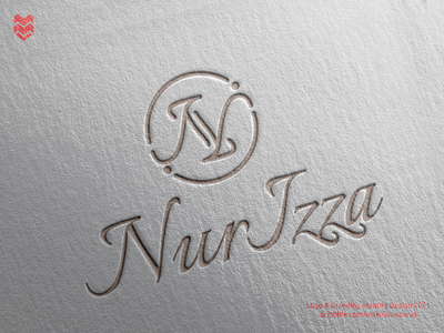 Personal Logo Nur Izza branding circle feminine letter i letter n milkulmusowwirl monogram monoline musowwir.l outline script vector