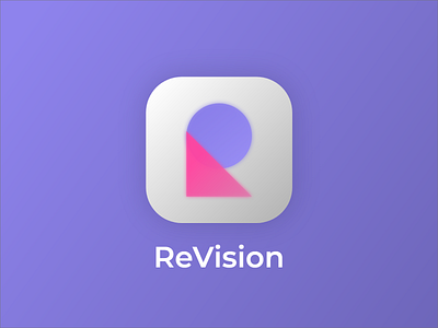 ReVision App Logo adobe xd app logo branding flat logo