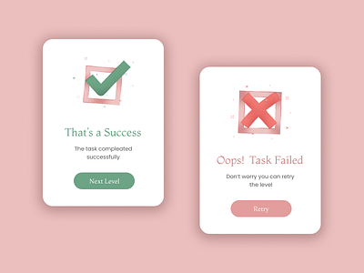 Success and Error Message for Game Screen dailyui dailyui 011 figma flash message