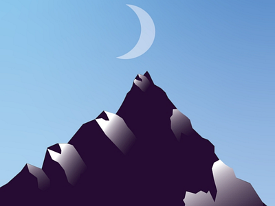 Minimal Mountain Illustration adobe affinity designer illustrations illustrator inktober mountains nature vectober vector