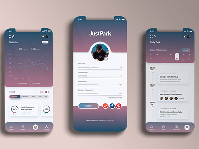 JustPark - made as an app for teamwork...