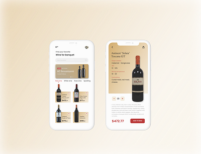 Winelover - Happy new year 2021 banquet design mobile app mobile ui wine bottle