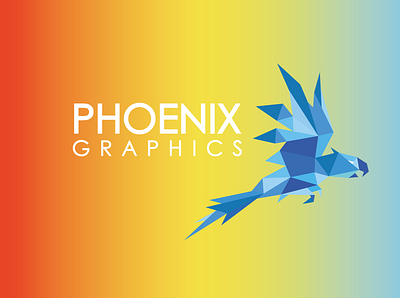Phoenix Graphics Logo gradient graphic design logo vector
