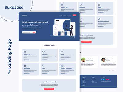 Freelance Website (BukaJasa) - Landing Page Screen