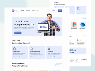 Media Belajarku - Online Course Landing Page course design landing landing page online online course study typography ui ux web