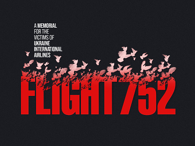 Flight 752 airlines design graphic memorial ukraine