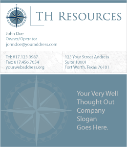 Tug Hill Business Card business cards compass design drilling logo water well