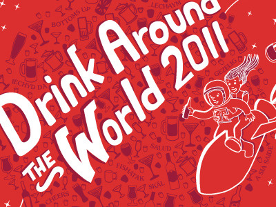 Drink Around the World 2011 Finalized bottle drinking red shirt space