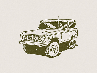 Ford Bronco 4x4 bronco drawing ford illustraion offroad overland