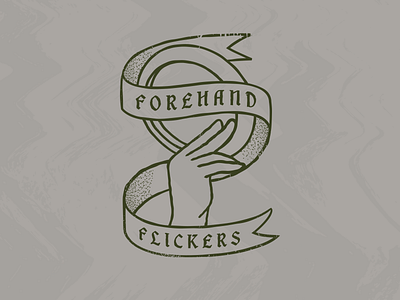 Forehand Flickers disc drawing frisbee golf graphic design illustration