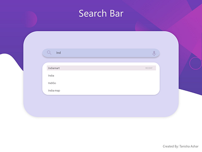 Search Bar UI branding dailyui dailyuichallenge design ui uiux uiux design ux webdesign