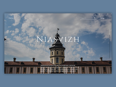 Niasvizh main page design main page travel web design webdesign website