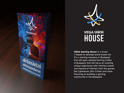 Vega Gaming House - Mock up Leaflet branding budapest company design leaflet design minimal vega