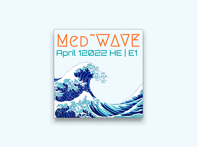 ”Med~WAVE” Podcast album branding cover graphic design illustration medway podcast sea waters wave waves