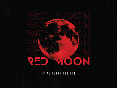 Red Moon Concept branding design flat illustration vector