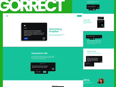 Gorrect - Website Homepage design ui ux website website design