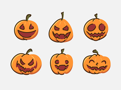 The Jacks avatar cartoon halloween icon illustration jack o lantern pumpkin
