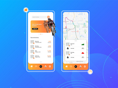 gowes tracking app app bicycle bikers design gps tracker tracking ui uidesign ux vector